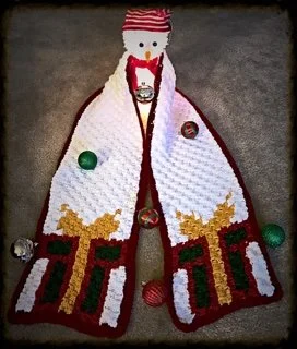 Christmas Gift Super Scarf, C2C Crochet Pattern