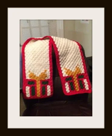 Christmas Gift Super Scarf, C2C Crochet Pattern