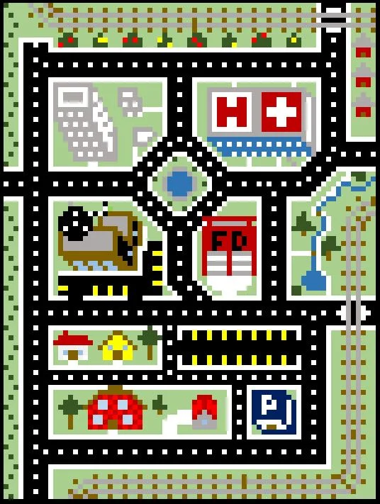 City Play Mat Afghan, C2C Crochet Pattern