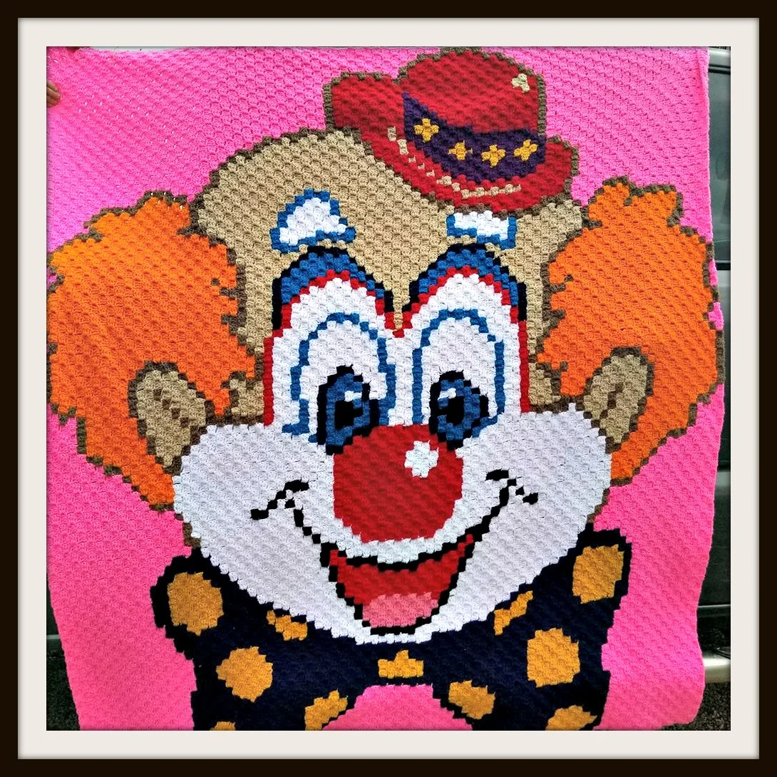Clown Afghan, C2C Crochet Pattern