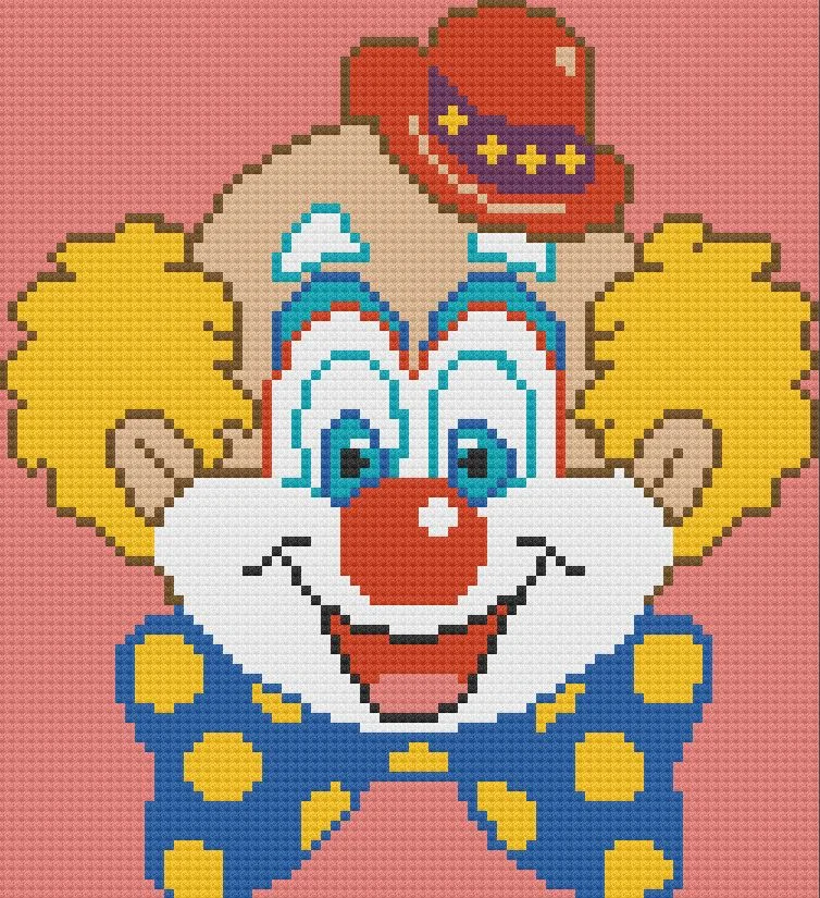 Clown Afghan, C2C Crochet Pattern