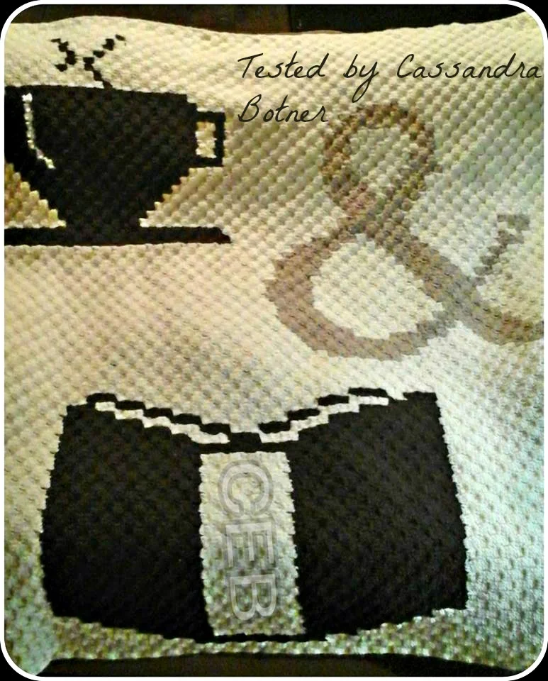 Coffee and a Book Afghan, C2C Crochet Pattern