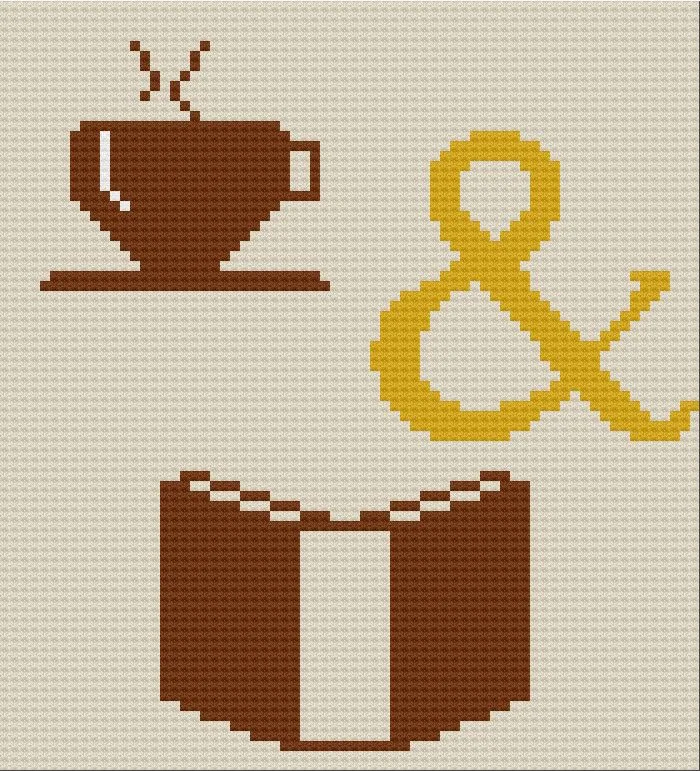Coffee and a Book Afghan, C2C Crochet Pattern