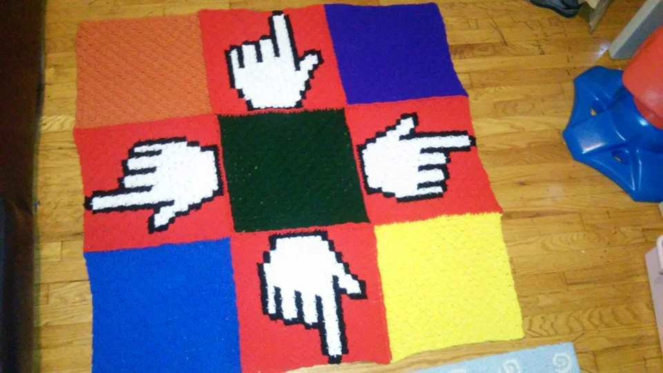 Colorful Hands, Kids Afghan, C2C Crochet Pattern