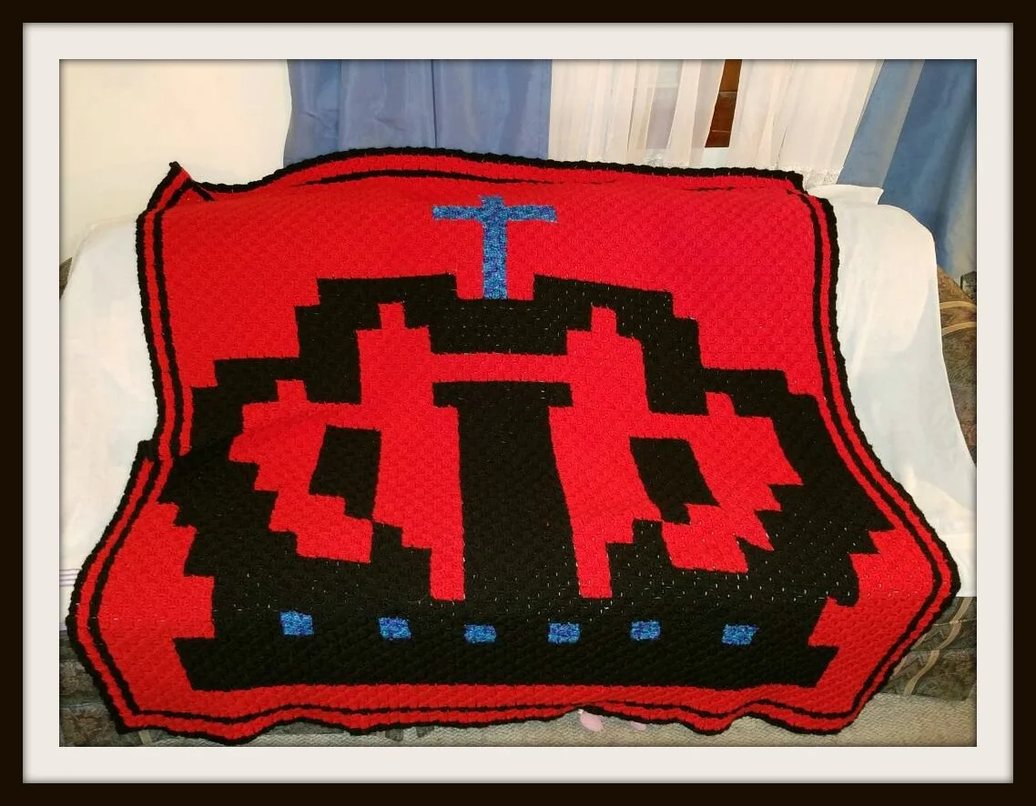 Crown Afghan, C2C Crochet Pattern