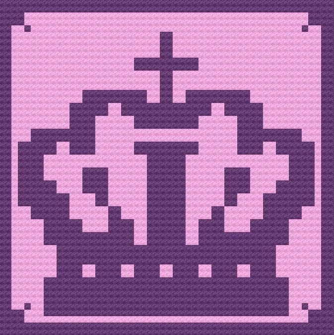 Crown Baby Afghan, C2C Crochet Pattern