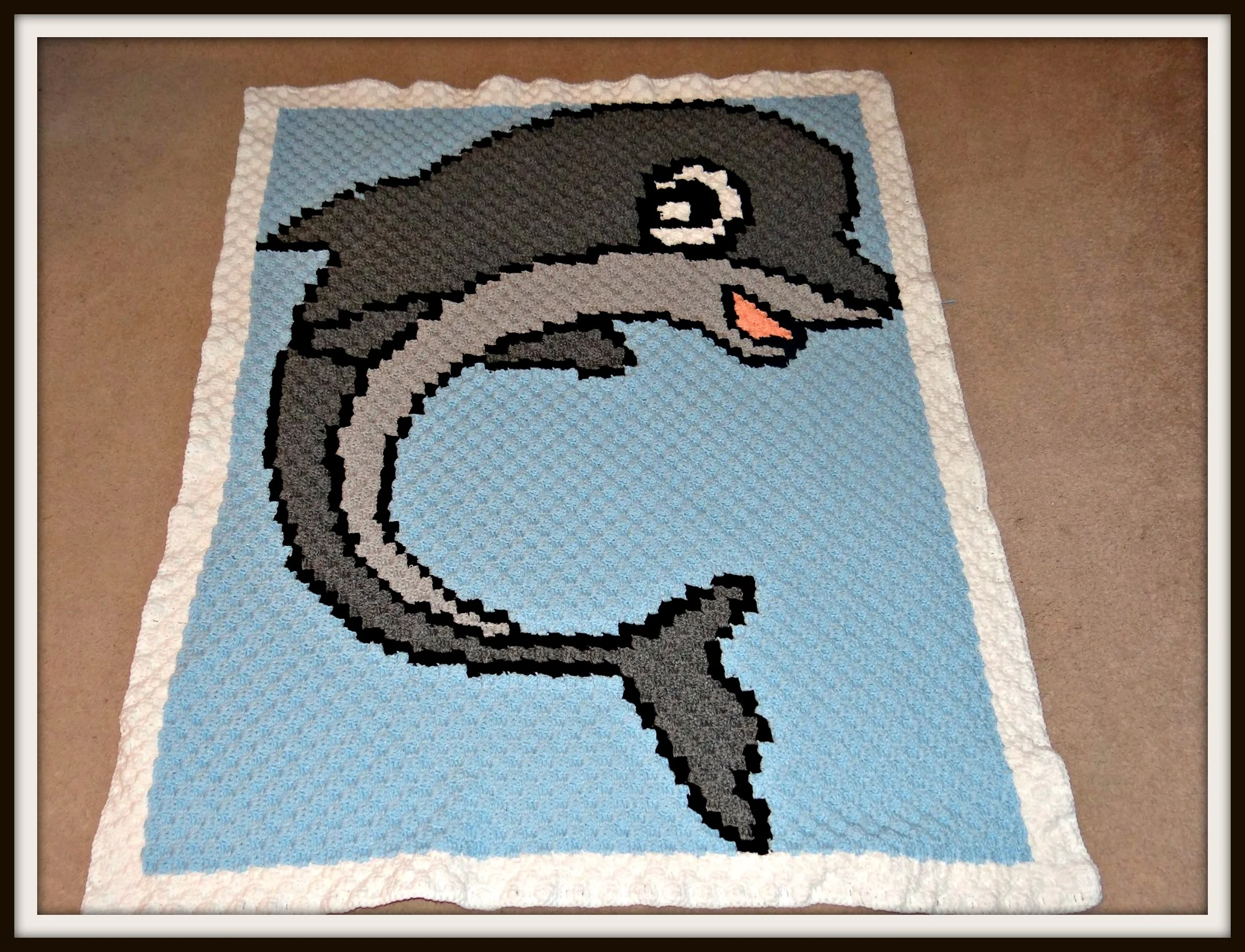 Dolphin Kids Afghan, C2C Crochet Pattern