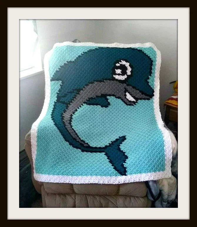 Dolphin Kids Afghan, C2C Crochet Pattern