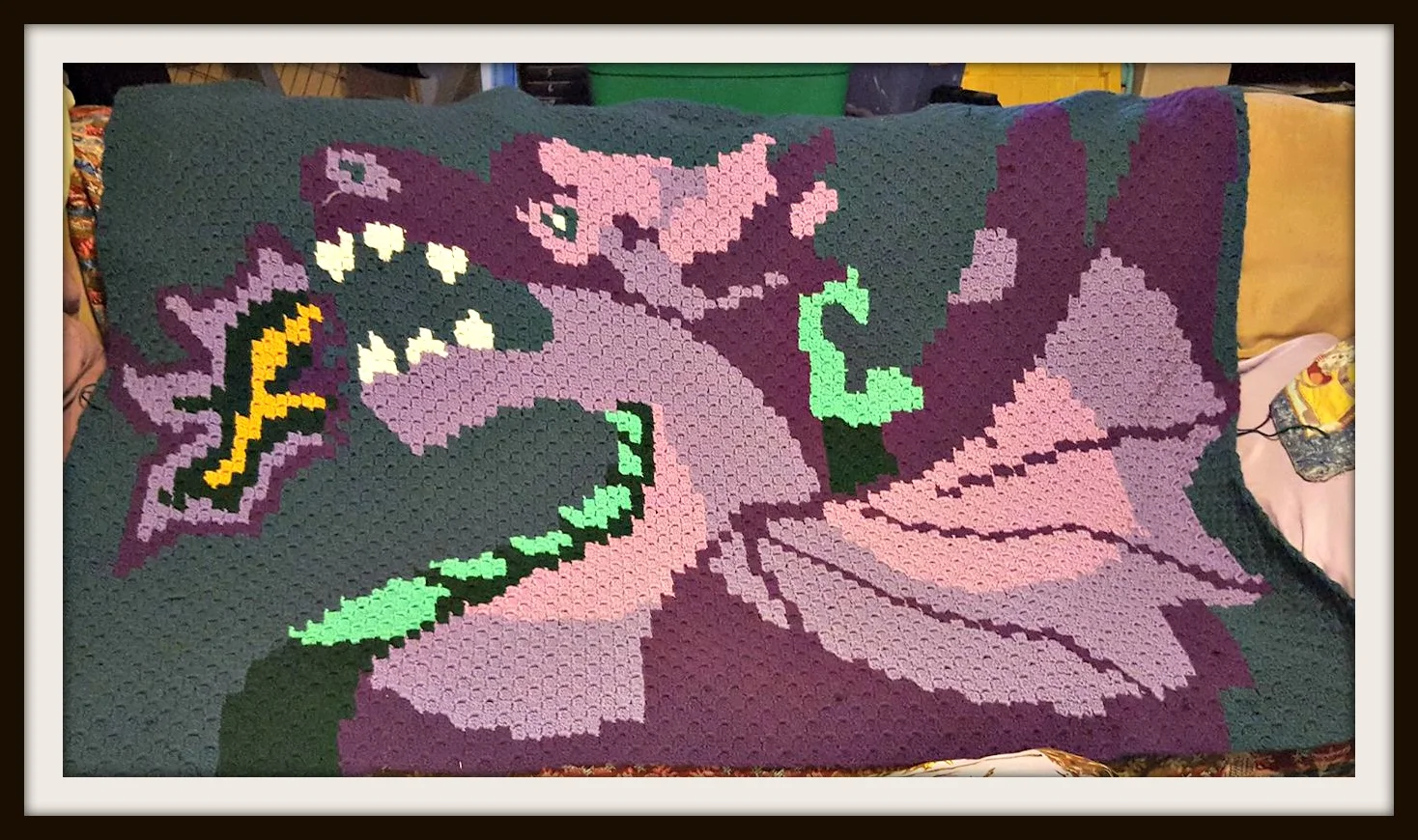 Dragon Afghan, C2C Crochet Pattern