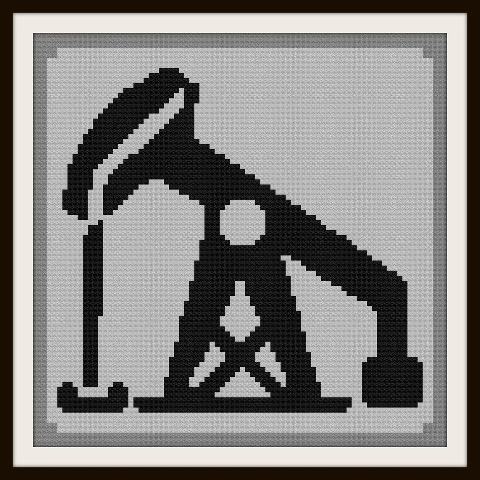 Drilling Rig Afghan, C2C Crochet Pattern