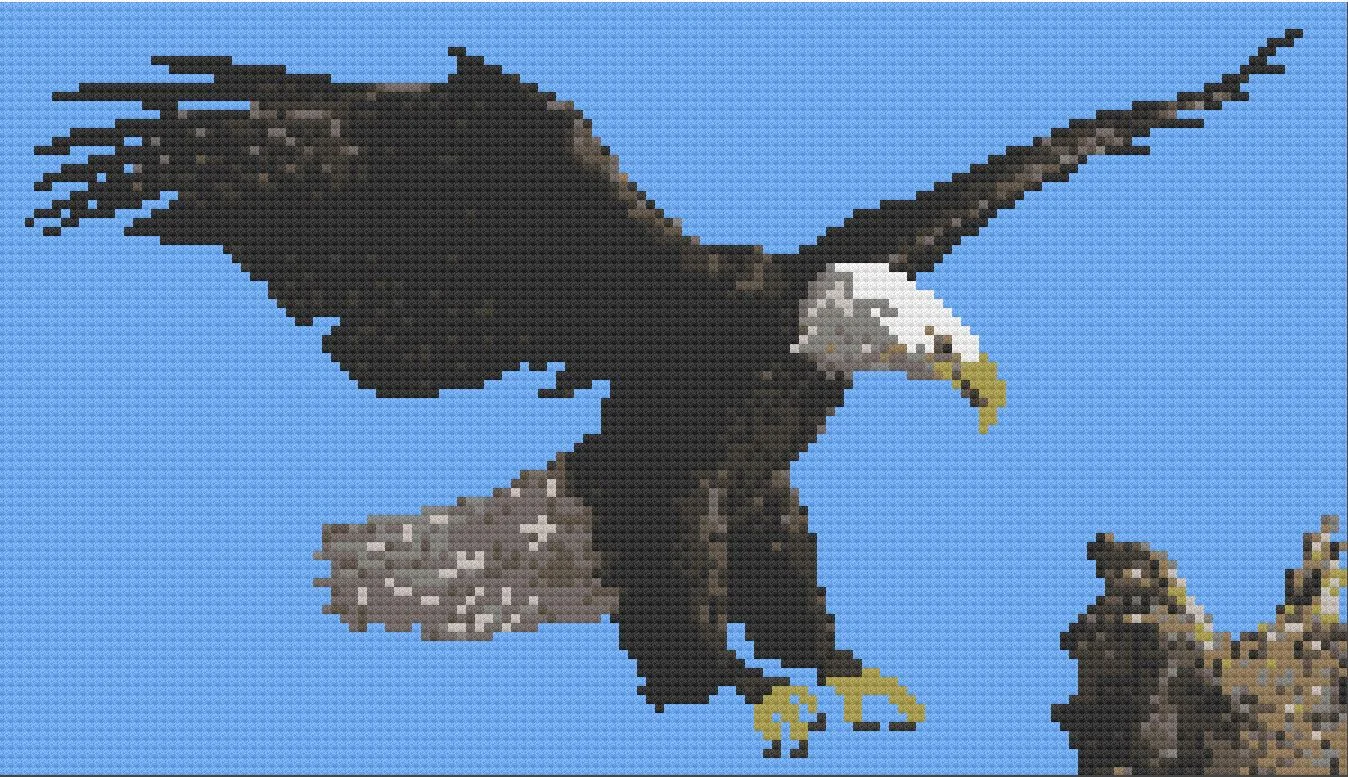 Eagle Flying Afghan, C2C Crochet Pattern