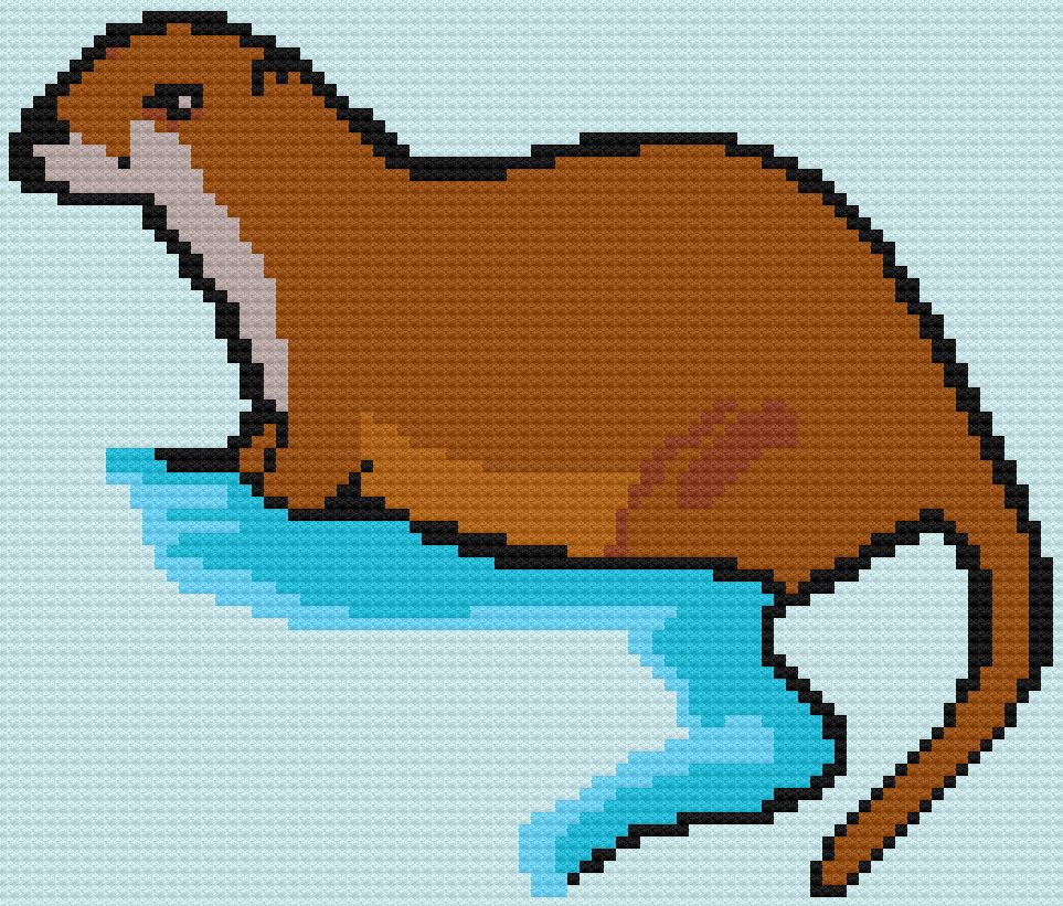 Otter Afghan, C2C Crochet Pattern