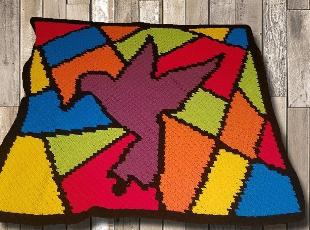 Hummingbird Afghan, C2C Crochet Pattern