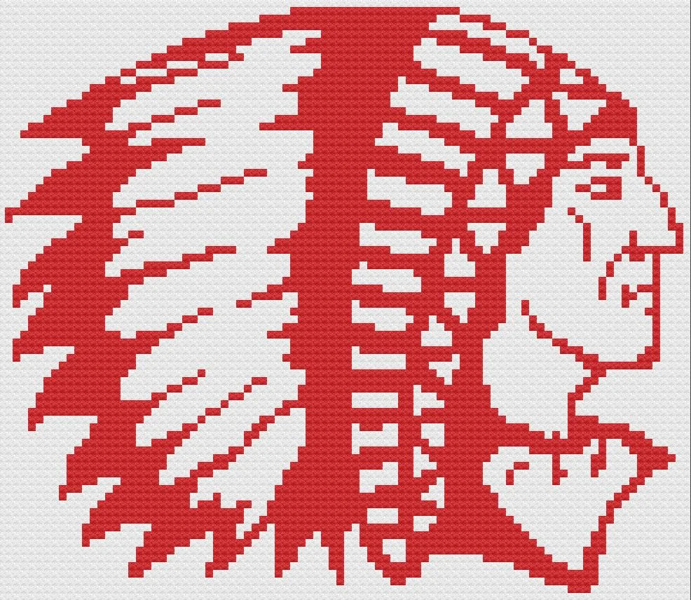 Indian Chief Afghan, 2 Color, C2C Crochet Pattern