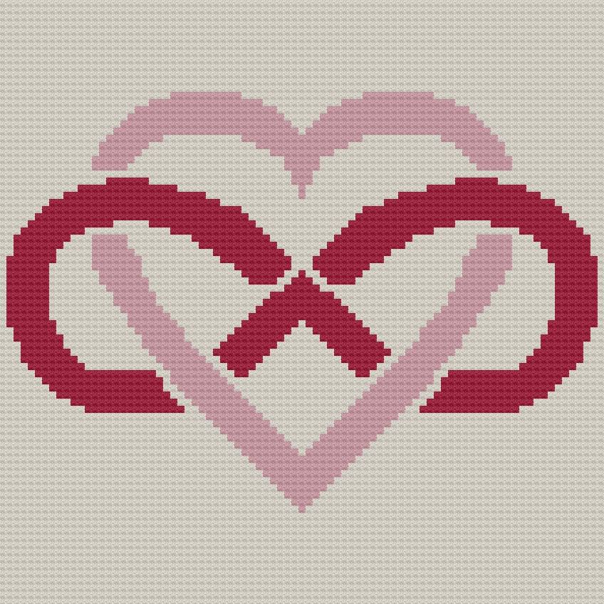Infinite Love Afghan, C2C Crochet Pattern