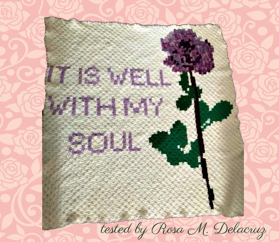 It Is Well With My Soul Afghan, C2C Crochet Pattern