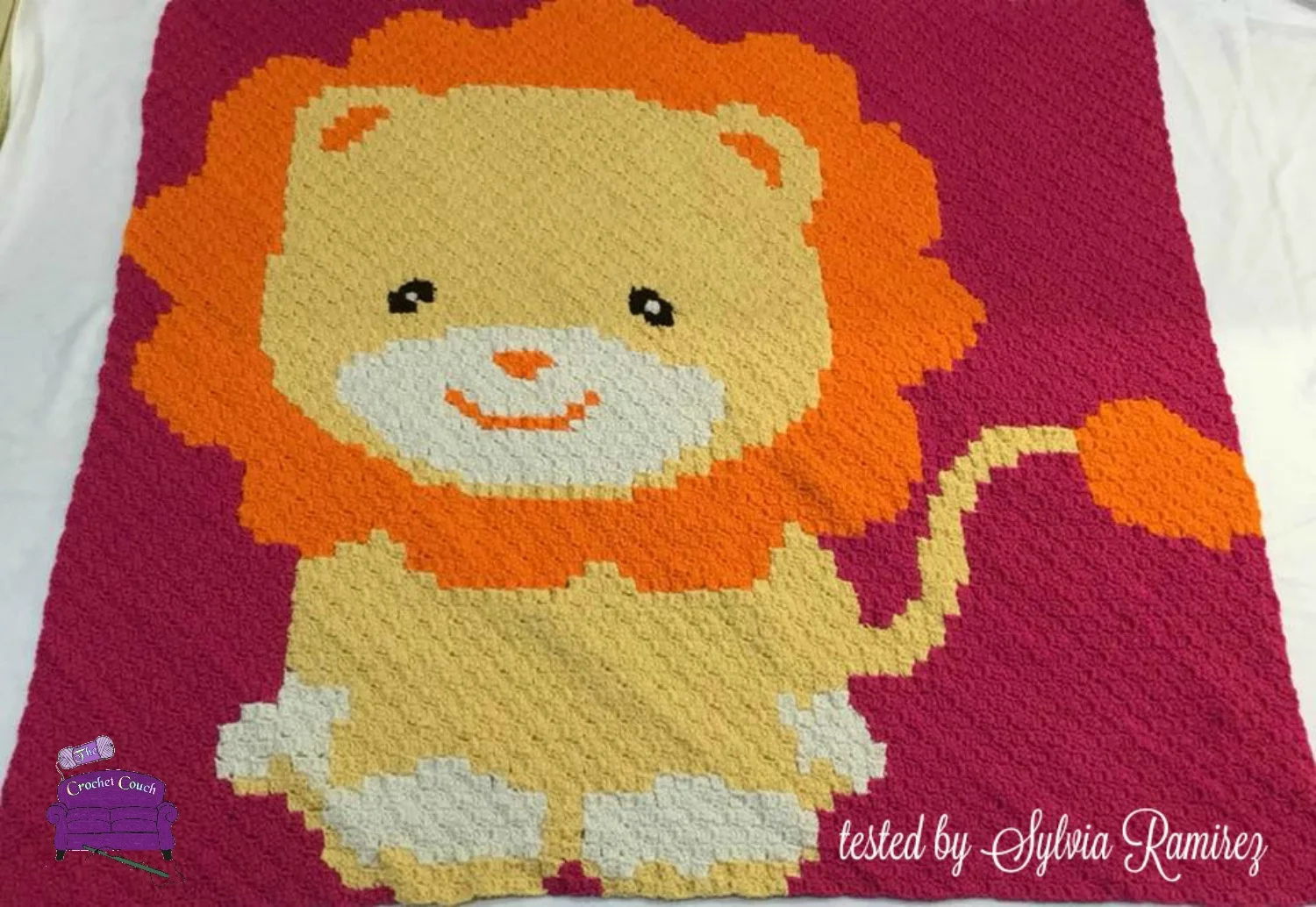 Lion Kids Afghan, C2C Crochet Pattern