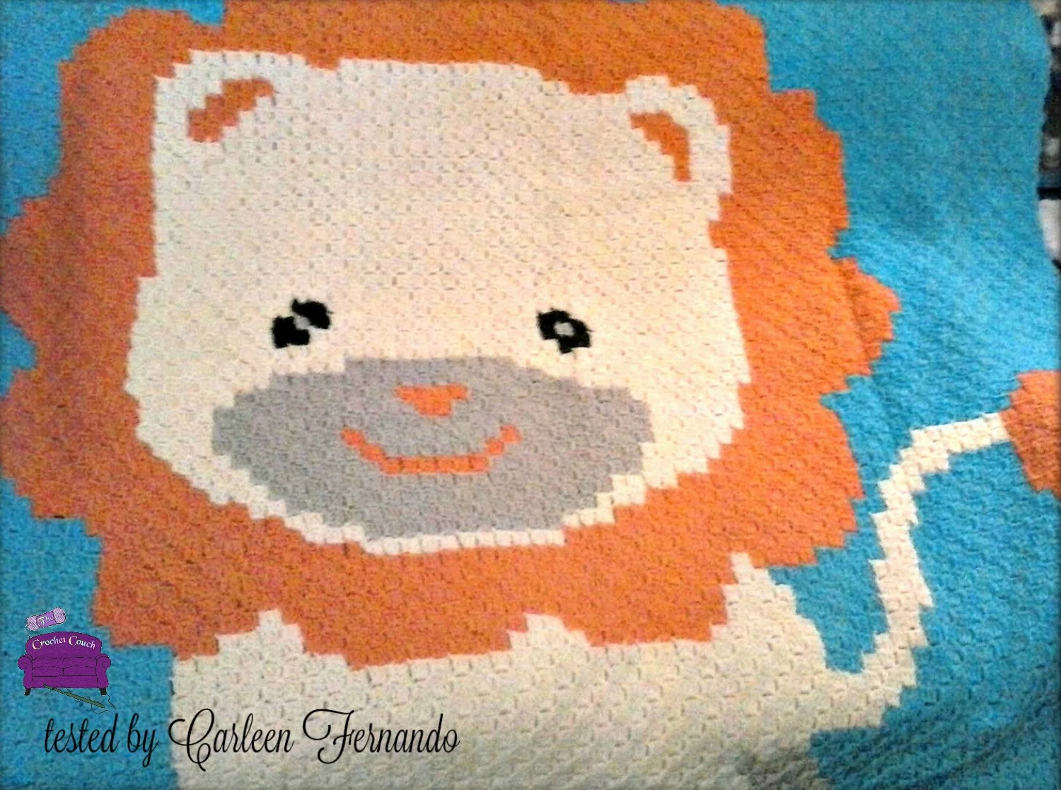 Lion Kids Afghan, C2C Crochet Pattern