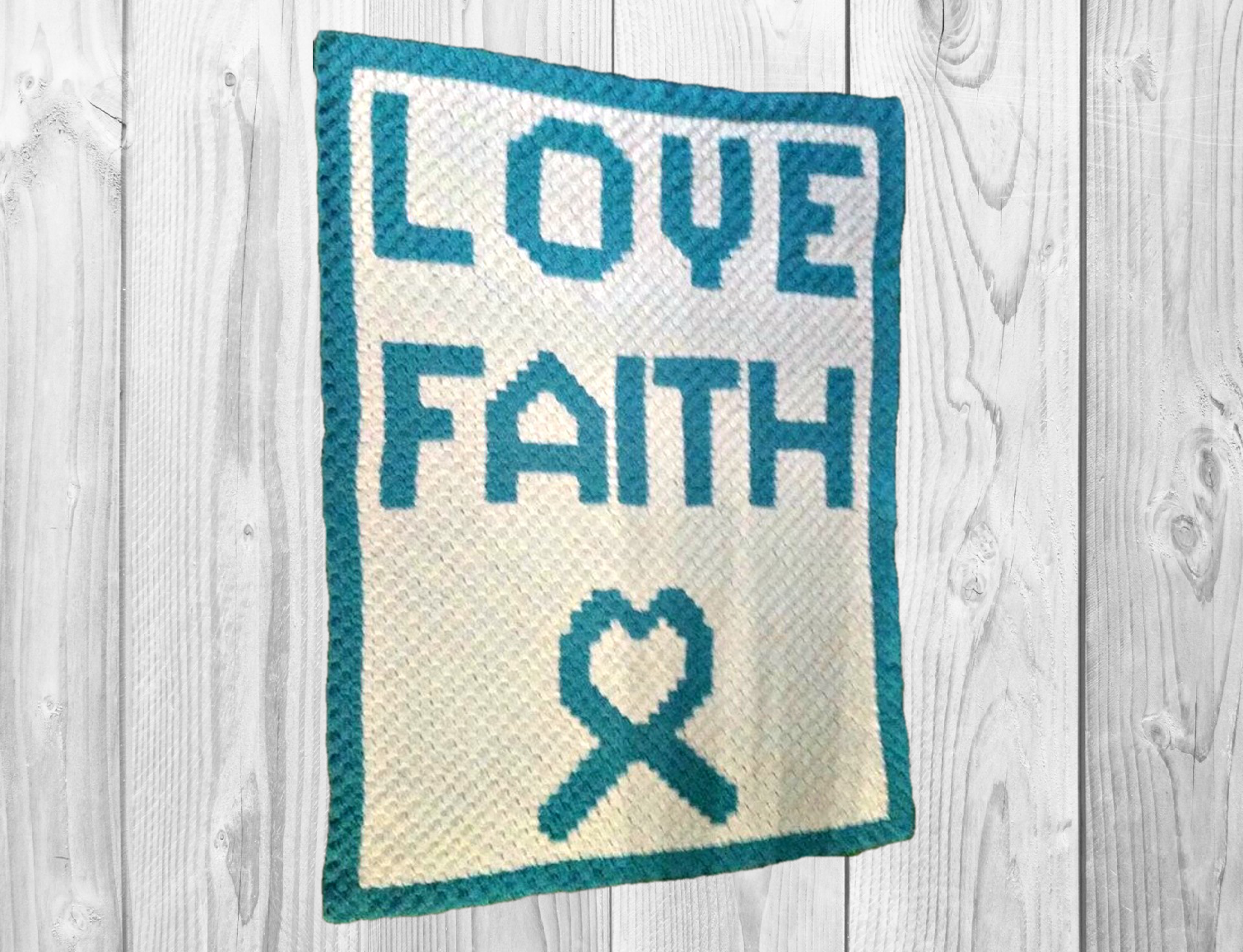 Love and Faith Afghan, C2C Crochet Pattern