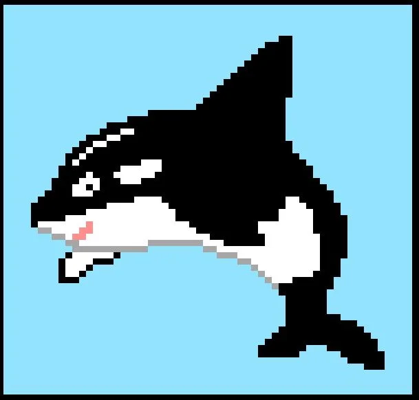 Orca Whale Baby Afghan, C2C Crochet Pattern