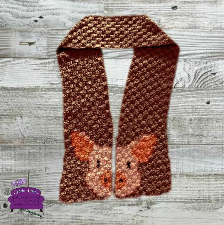 Pig Scarf, C2C Crochet Pattern