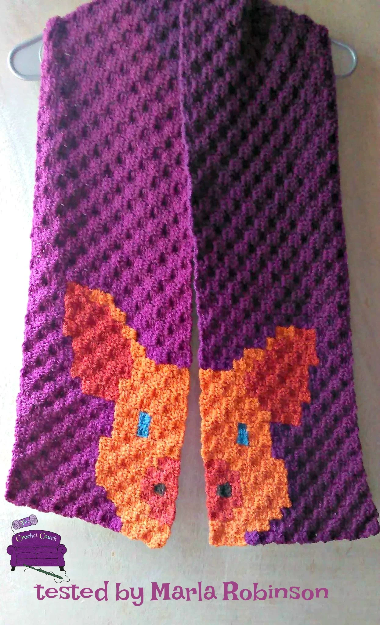 Pig Scarf, C2C Crochet Pattern