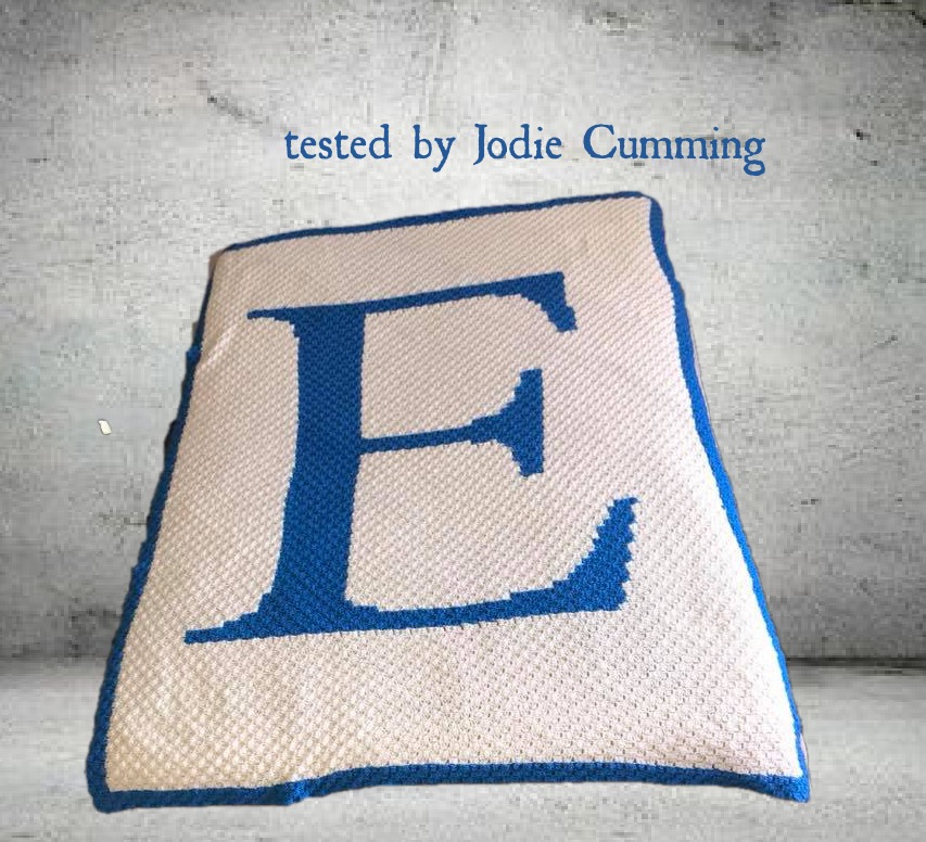 Letter E Afghan, Twin Size, C2C Crochet Pattern