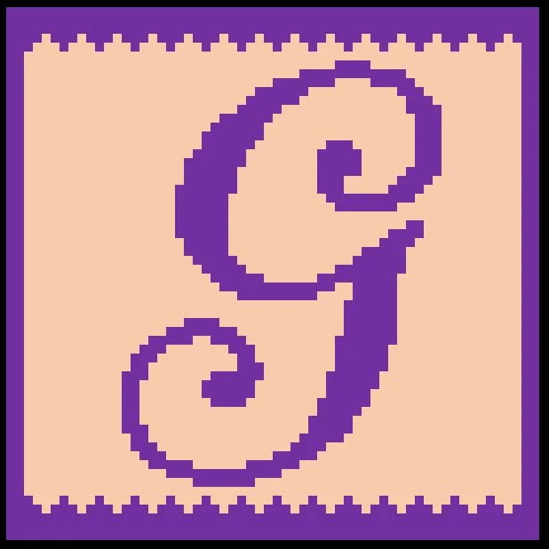 Letter G Kids Afghan, C2C Crochet Pattern