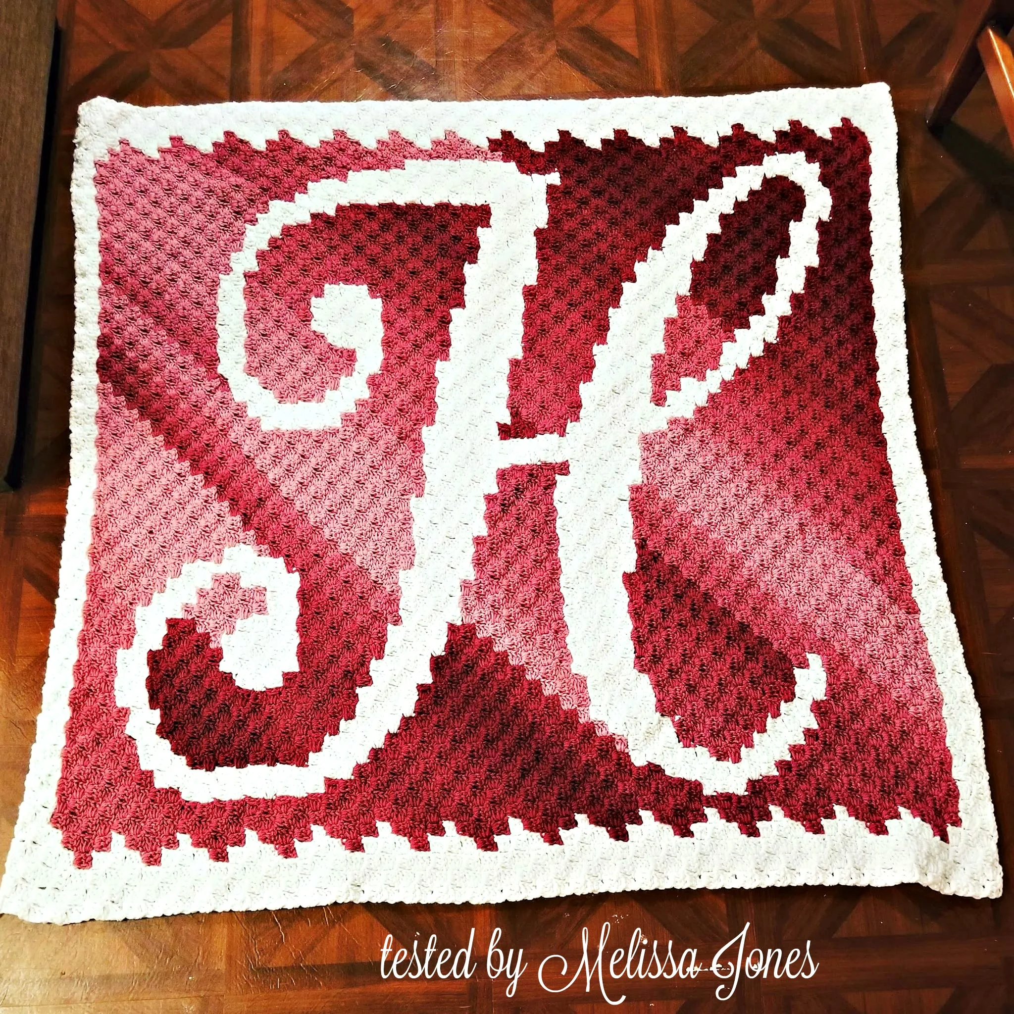 Letter H Kids Afghan, C2C Crochet Pattern