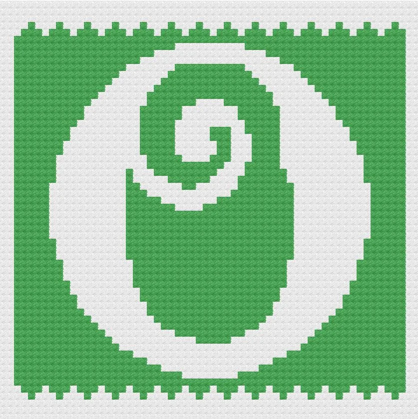 Letter O Kids Afghan, C2C Crochet Pattern