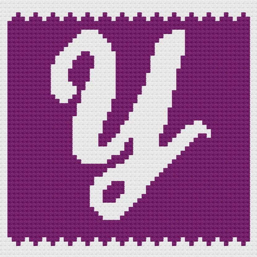 Letter Y Kids Afghan, C2C Crochet Pattern