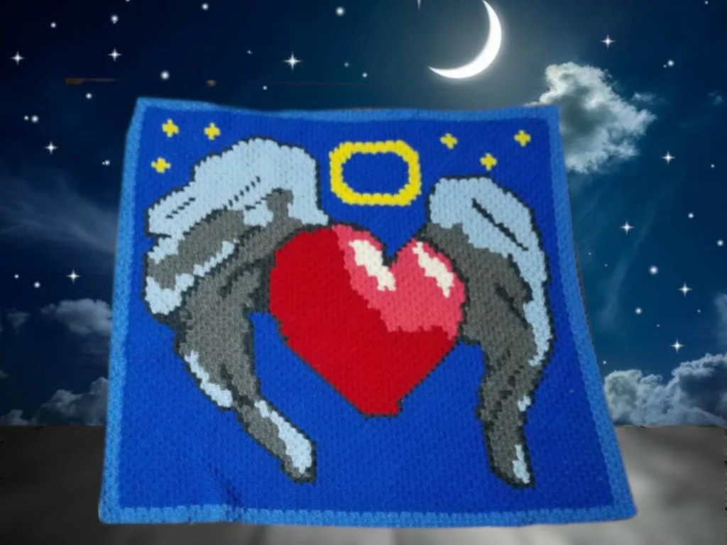 Heart Wings Afghan, C2C Crochet Pattern