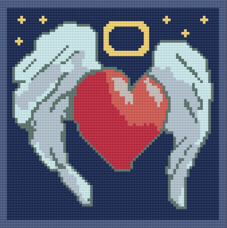 Heart Wings Afghan, C2C Crochet Pattern