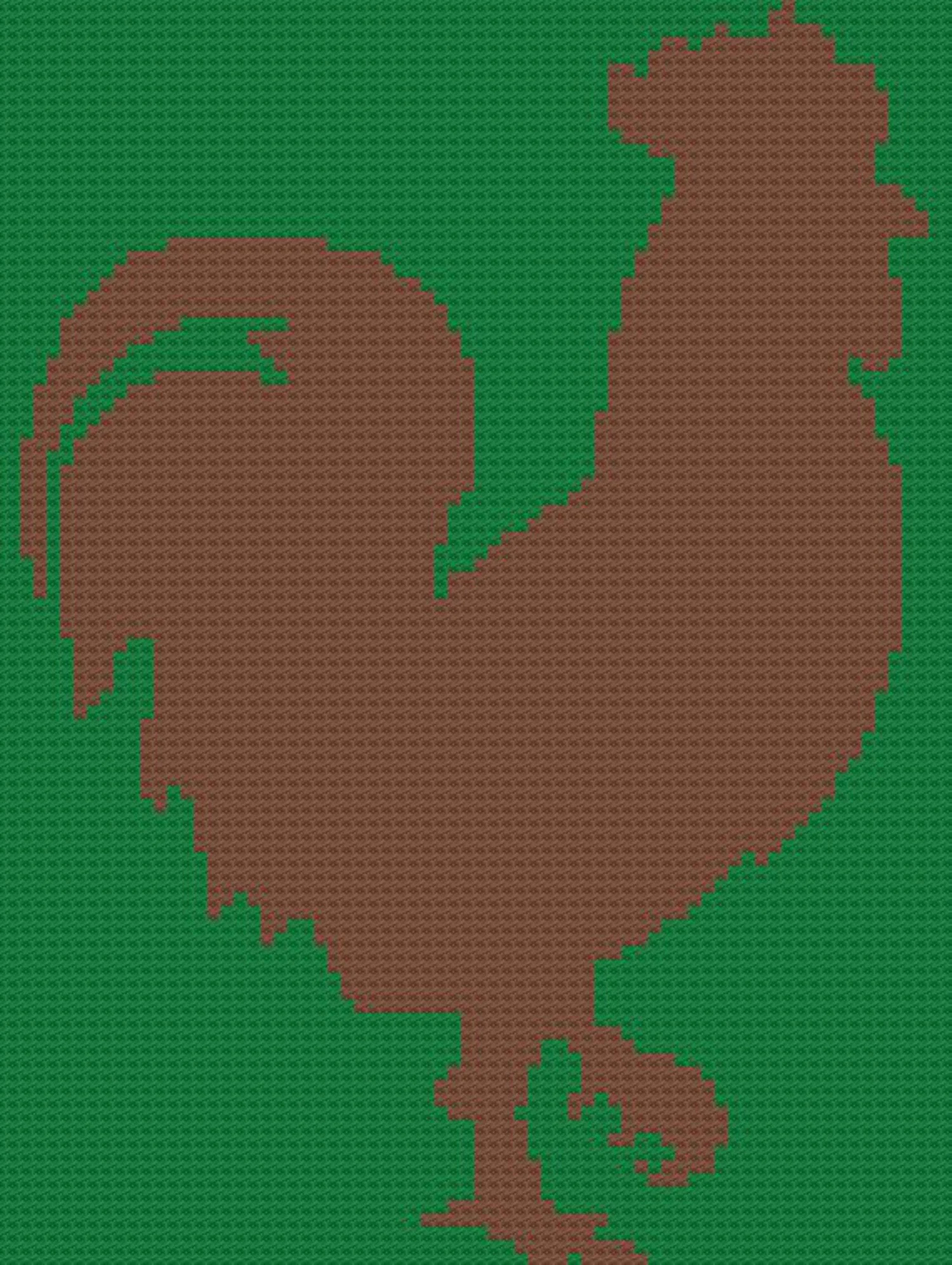 Rooster Silhouette Afghan, C2C Crochet Pattern