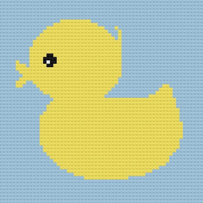 Rubber Duck Baby Afghan, C2C Crochet Pattern