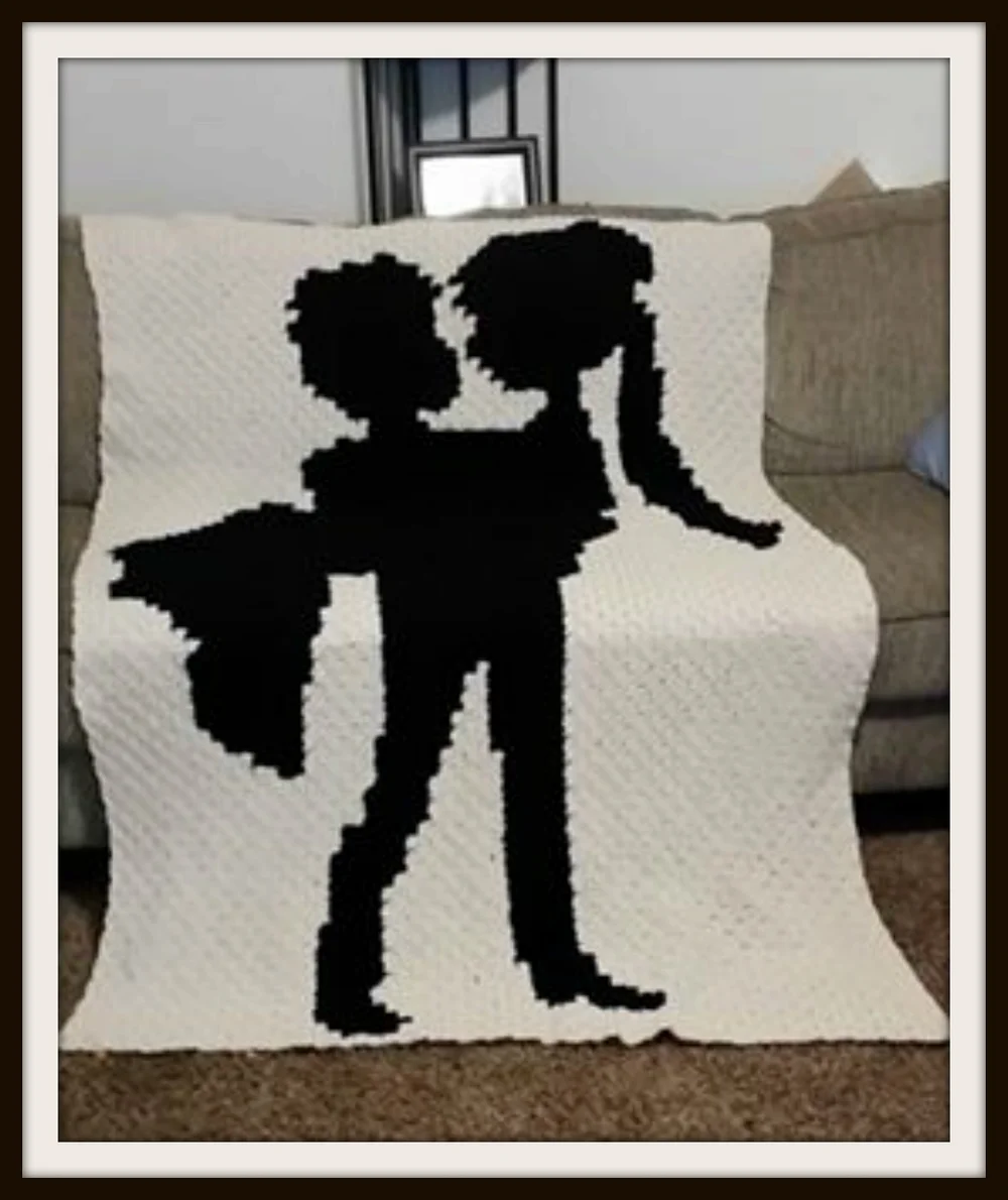 Groom Holding Bride Afghan, C2C Crochet Pattern groom-holding-bride-afghan-c2c-crochet-pattern