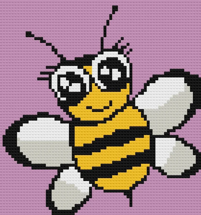 Happy Bee Kids Afghan, C2C Crochet Pattern