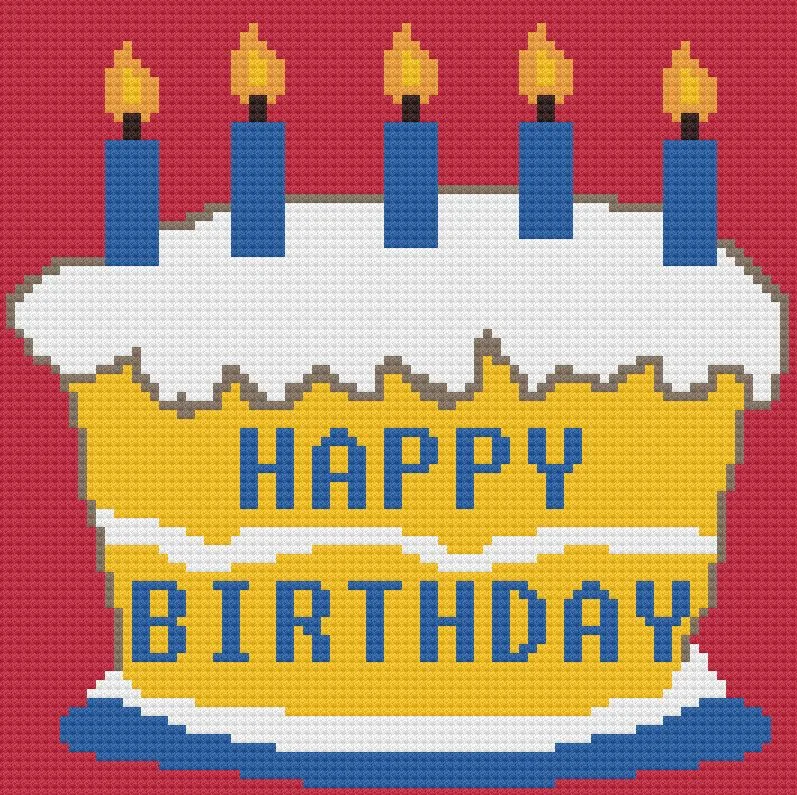 Happy Birthday Afghan, C2C Crochet Pattern