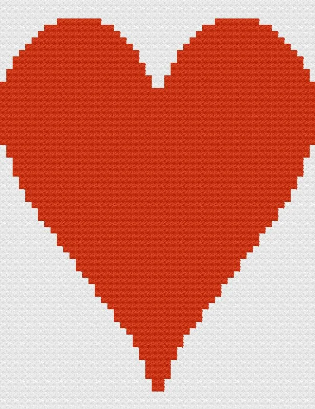 Heart Kids Afghan, C2C Crochet Pattern