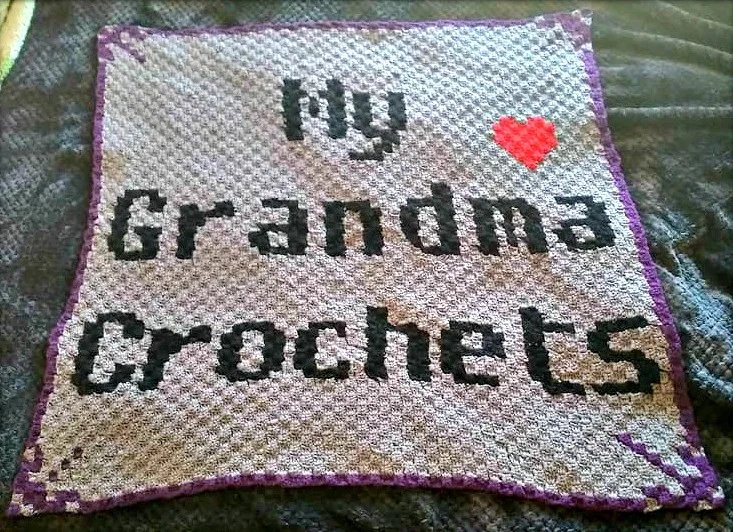 My Grandma Crochets Baby Afghan, C2C Crochet Pattern