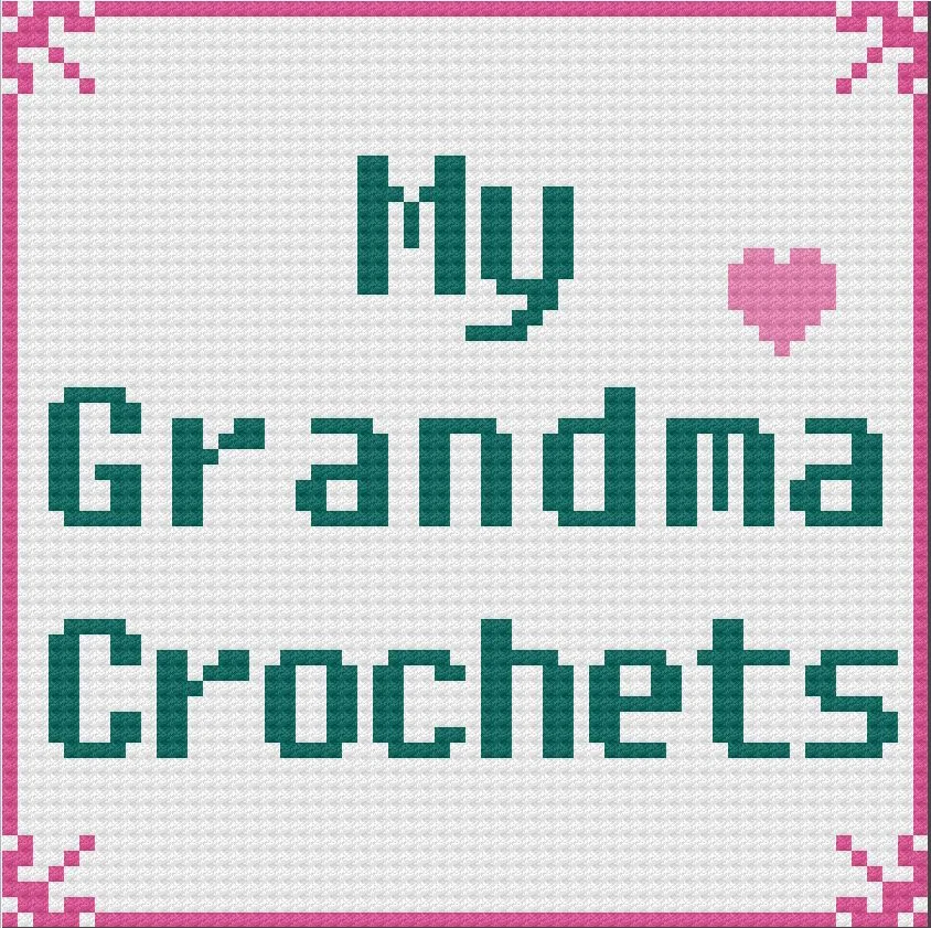 My Grandma Crochets Baby Afghan, C2C Crochet Pattern