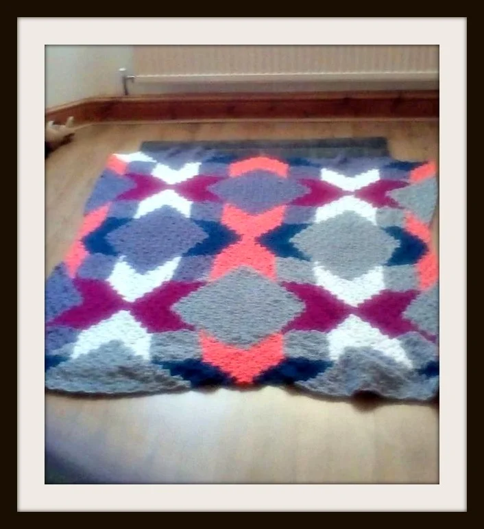 Quilted Stars Small, C2C Crochet Pattern