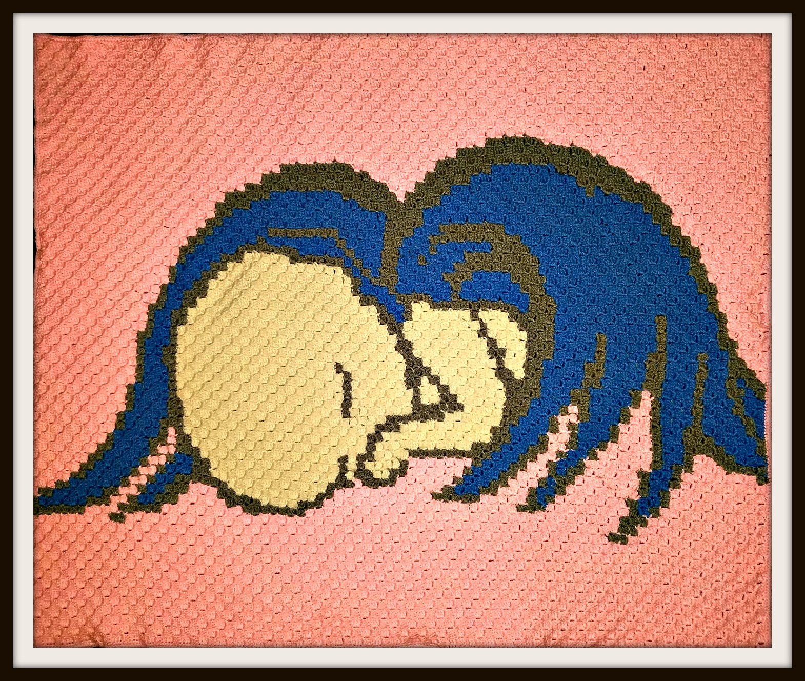 Baby Angel Afghan, Blue Wings,  C2C Crochet Pattern