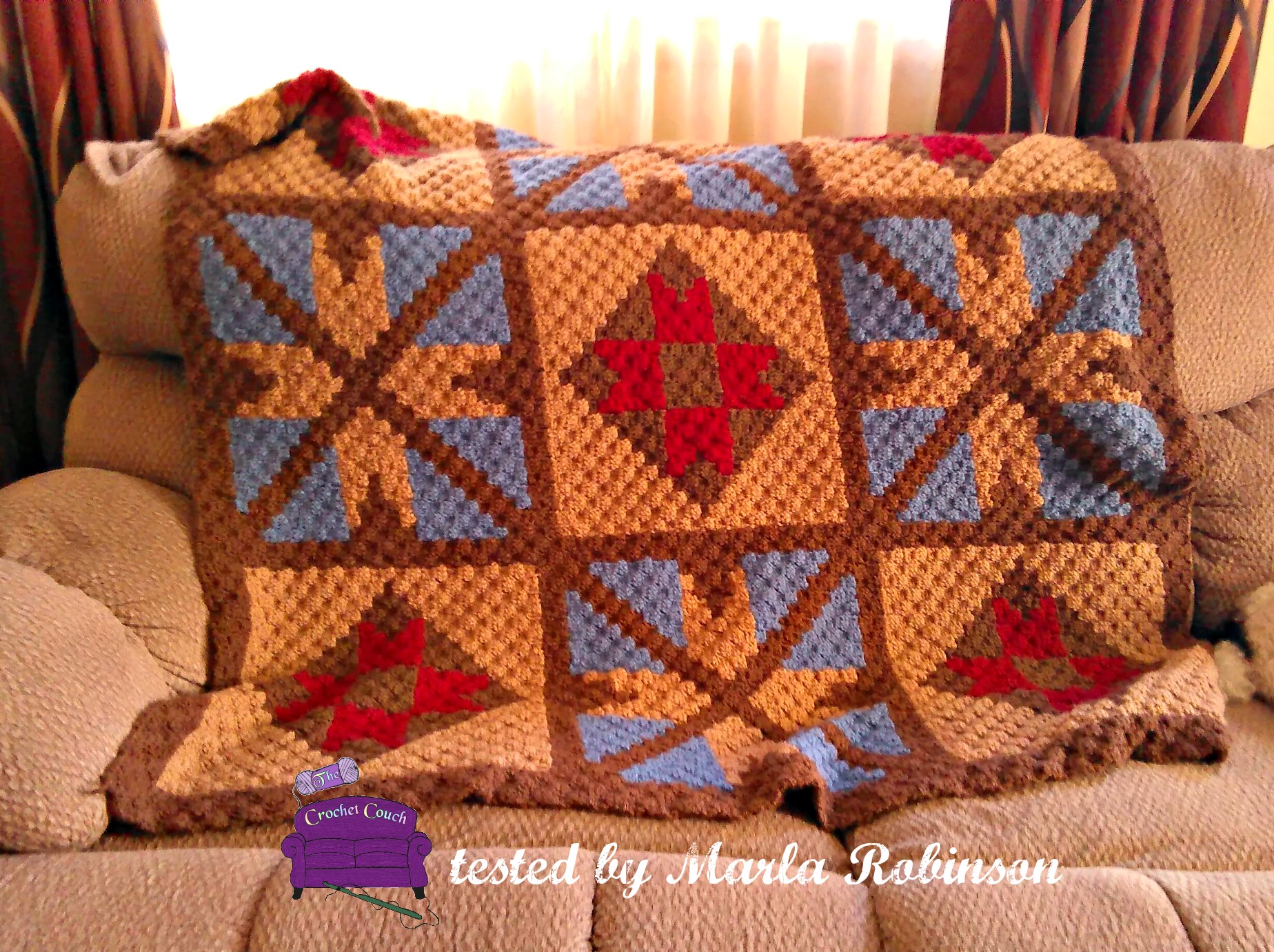 Diamond Quilt Afghan C2C Crochet Pattern