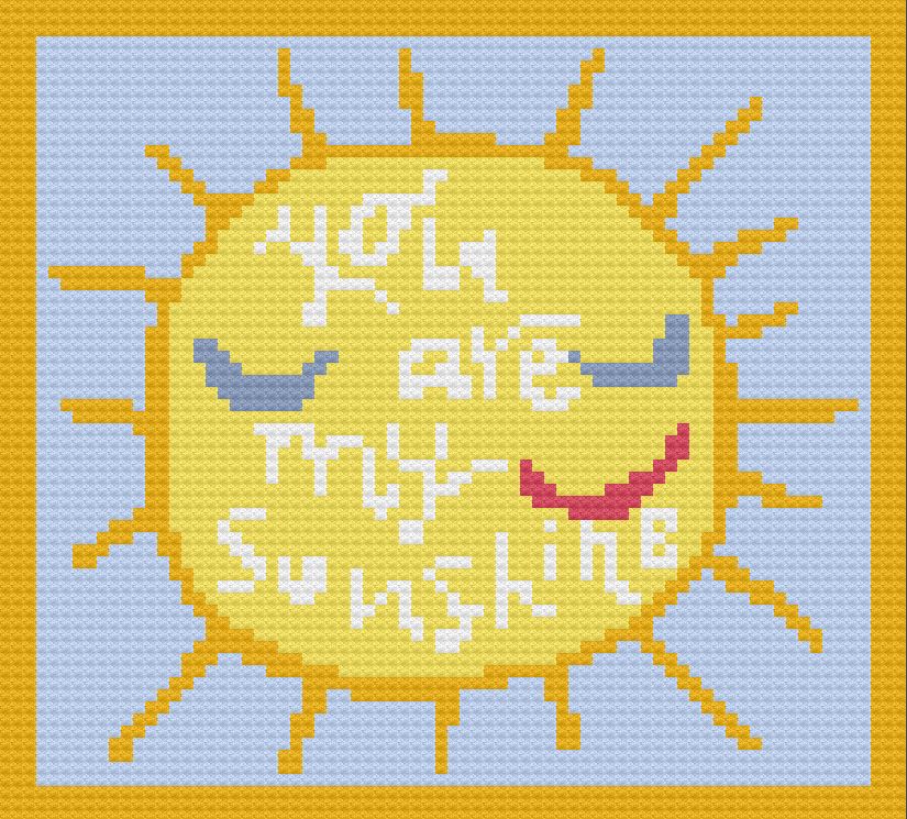 You Are My Sunshine Afghan, C2C Crochet Pattern
