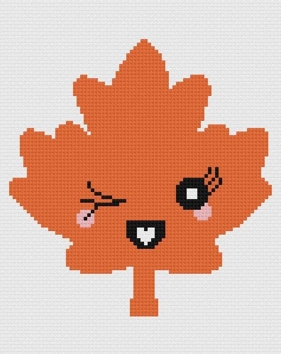 Winking Maple Afghan, C2C Crochet Pattern