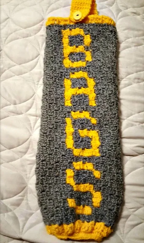 BAGS Grocery Bag Holder, C2C Crochet Pattern