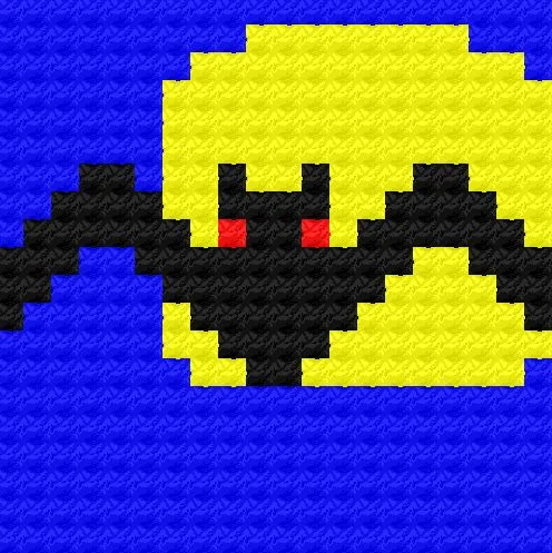 Bat Square, C2C Crochet Pattern