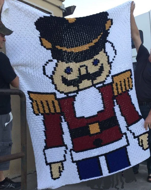 Nutcracker Afghan, C2C Crochet Pattern