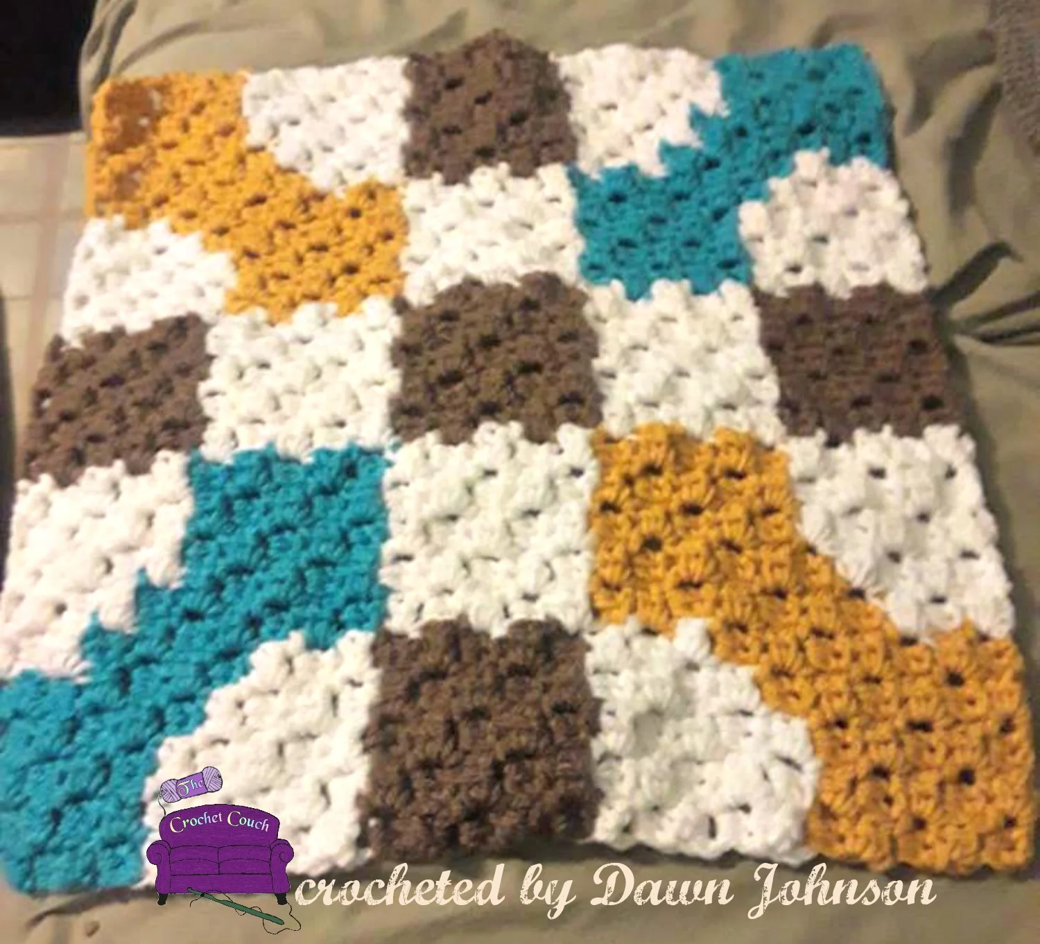 #14 Bonnie Quilt Square, C2C Crochet Pattern